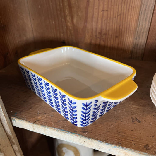 HAND STAMPED STONEWARE BAKER