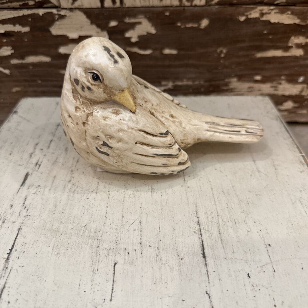 DISTRESSED RESIN BIRD