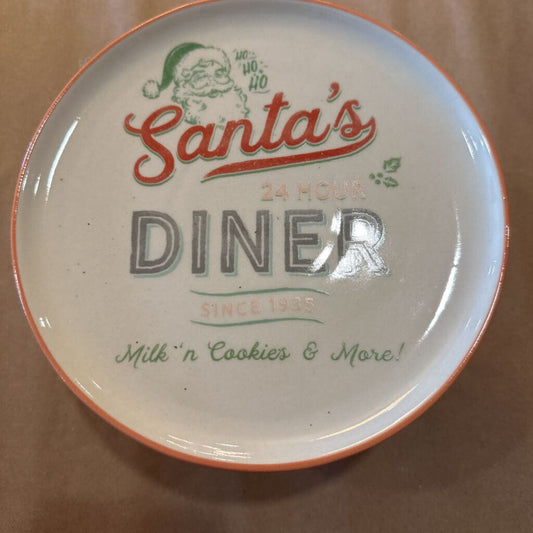 SANTA'S DINER CAKE PLATE