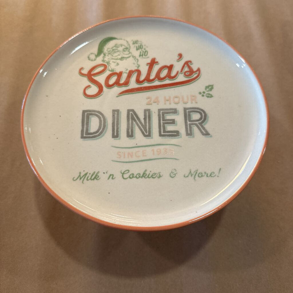 SANTA'S DINER CAKE PLATE