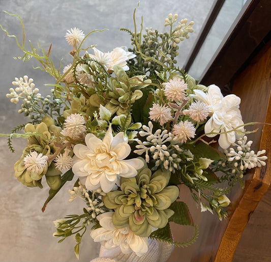 Dahlia, Fern, Berry Bouquet