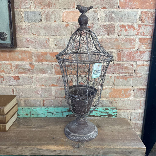 WIRE URN PLANTER