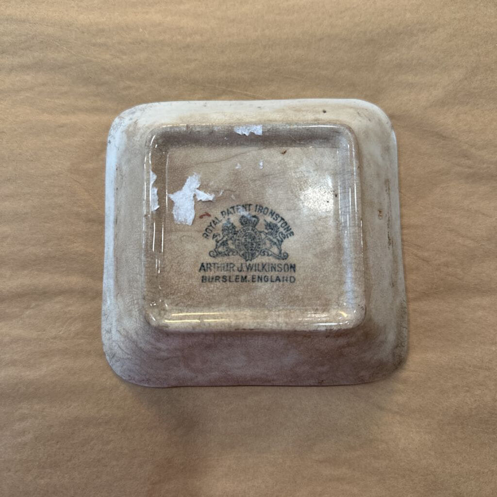 ROYAL PATENT IRONSTONE BUTTER PLATE