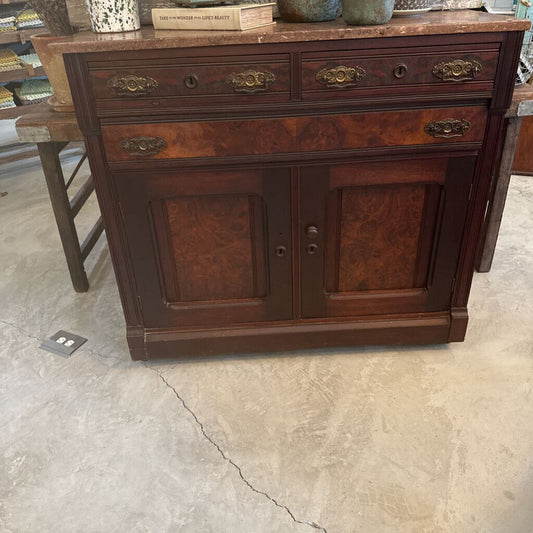 MARBLE TOP CABINET