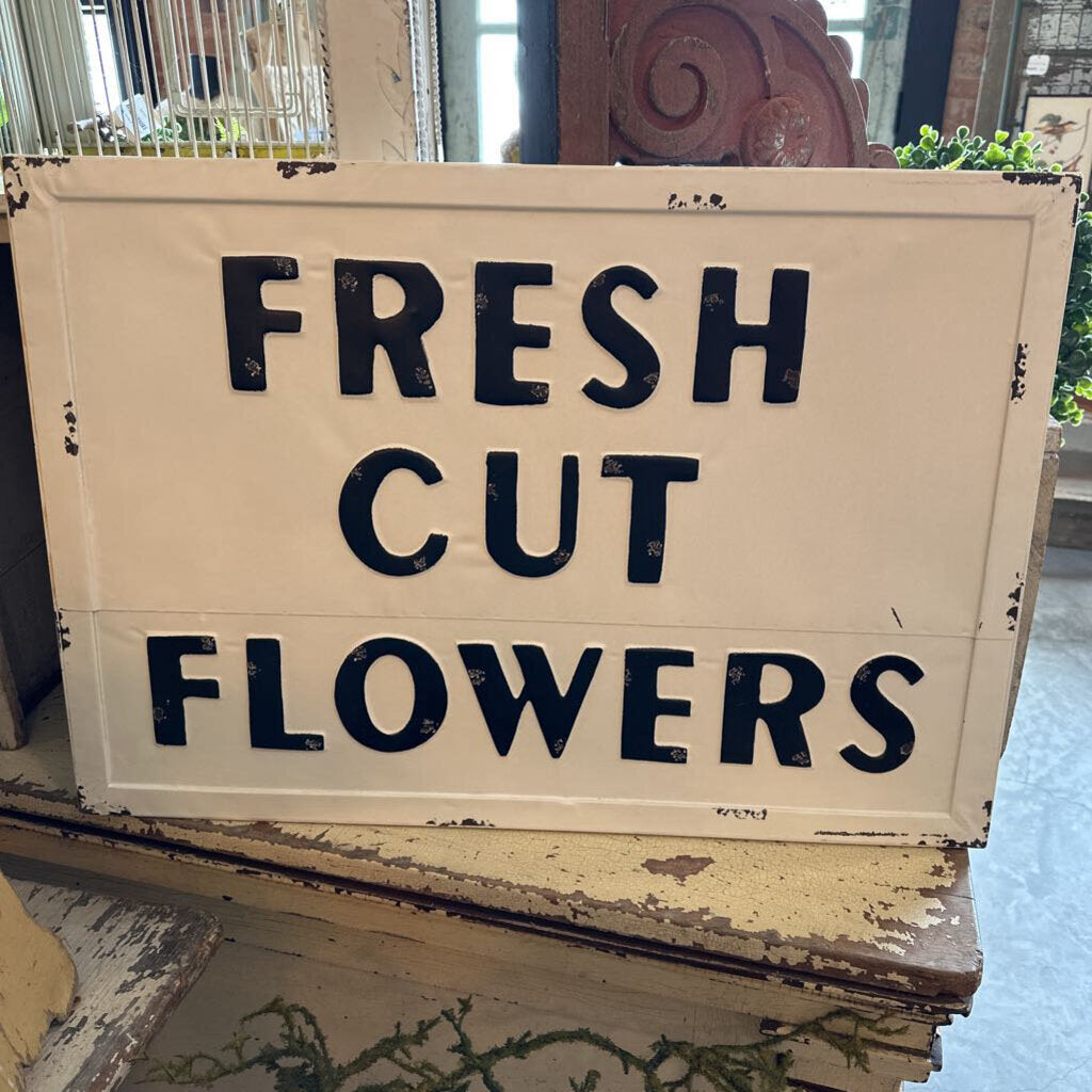 FRESH CUT FLOWERS SIGN