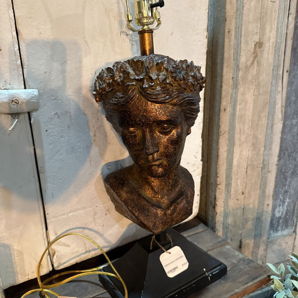 LAMP WITH WOMAN'S HEAD