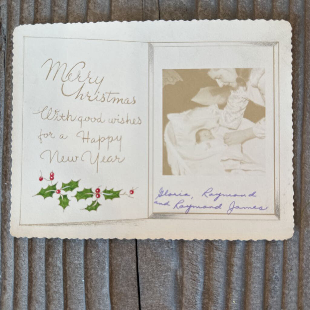 CHRISTMAS CARD MARKED RAYMOND JAMES ENNERS