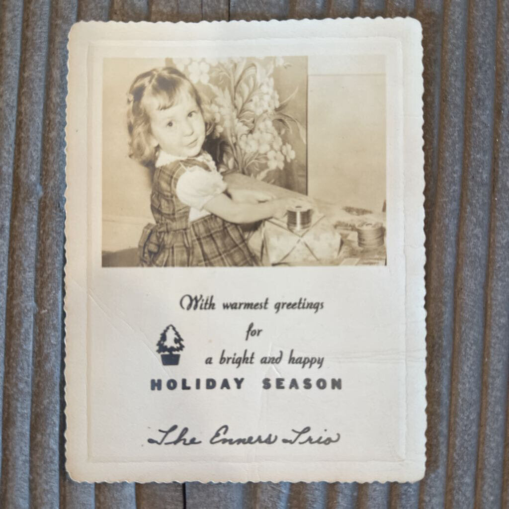 HOLIDAY CARD WITH GIRL