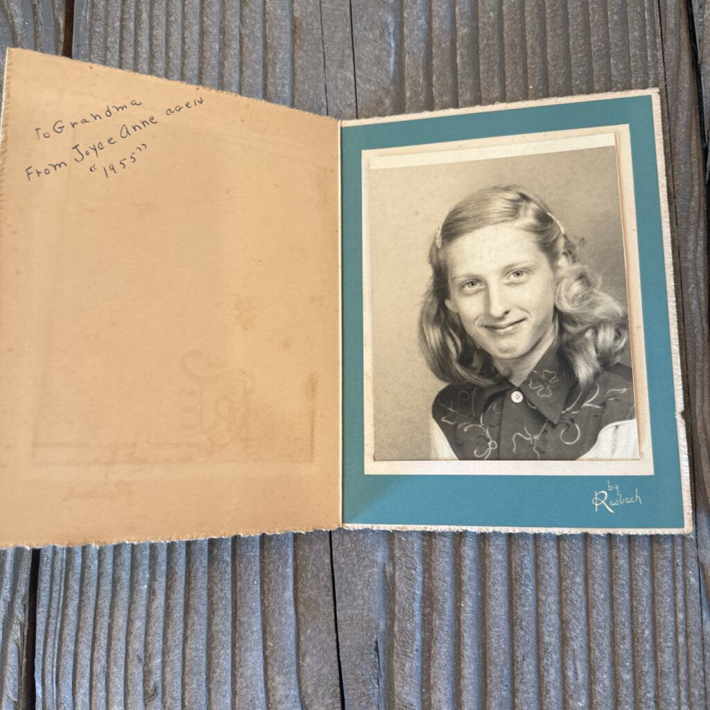 SCHOOL PHOTO OF GIRL DATED 1955