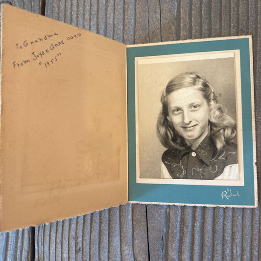 SCHOOL PHOTO OF GIRL DATED 1955