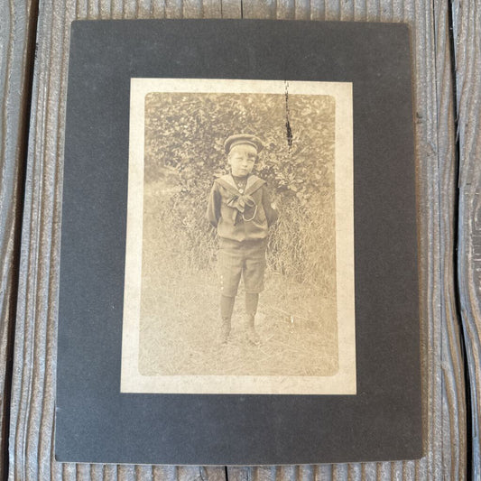 PHOTO CARD OF YOUNG BOY IN BERET