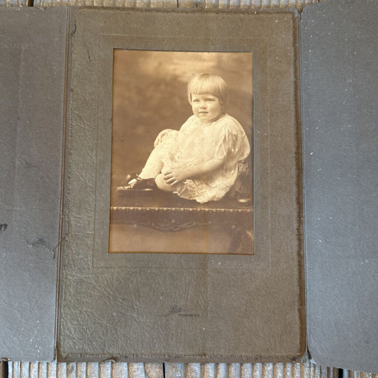 PHOTO OF LITTLE GIRL IN LACE DRESS