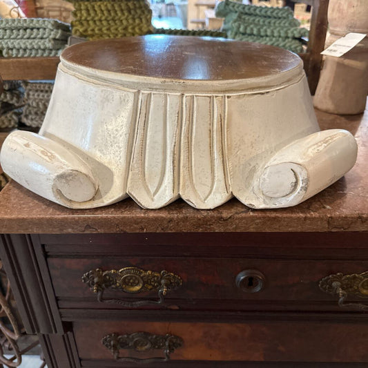 PEDESTAL WITH SCROLL BOTTOM