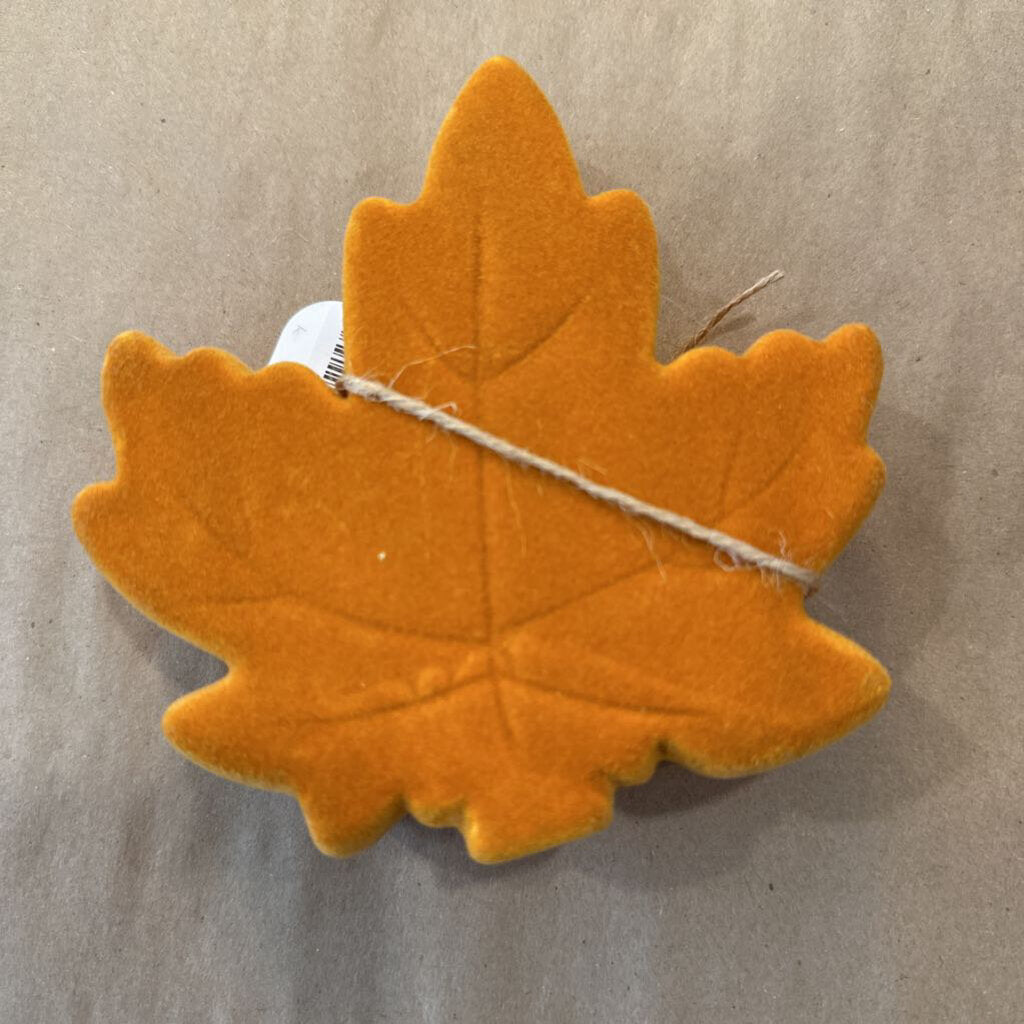 VELVET COVERED CERAMIC LEAF