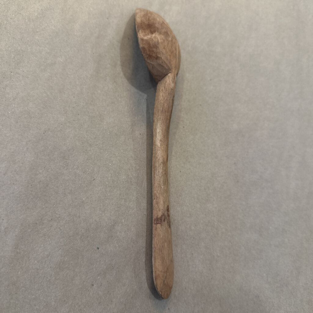 PRIMITIVE HAND CARVED WOOD SPOON