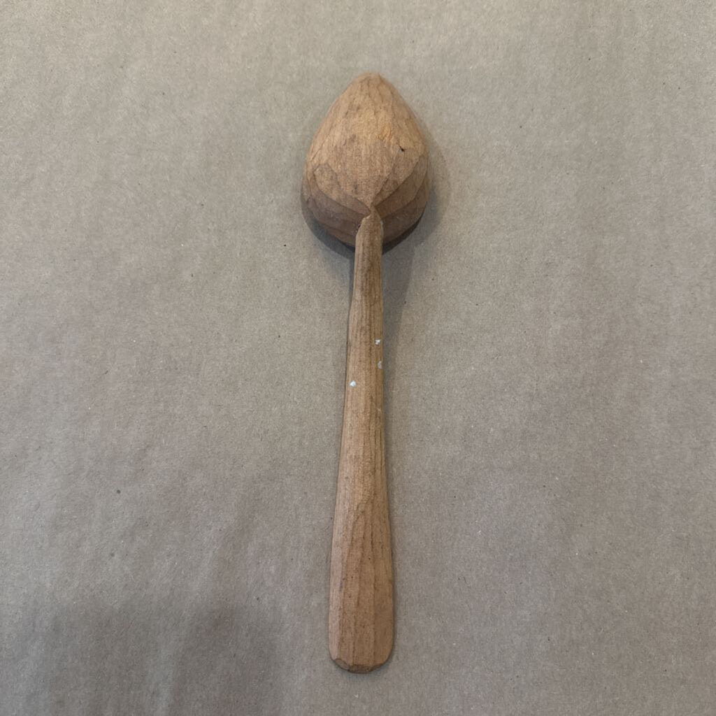 PRIMITIVE HAND CARVED WOOD SPOON