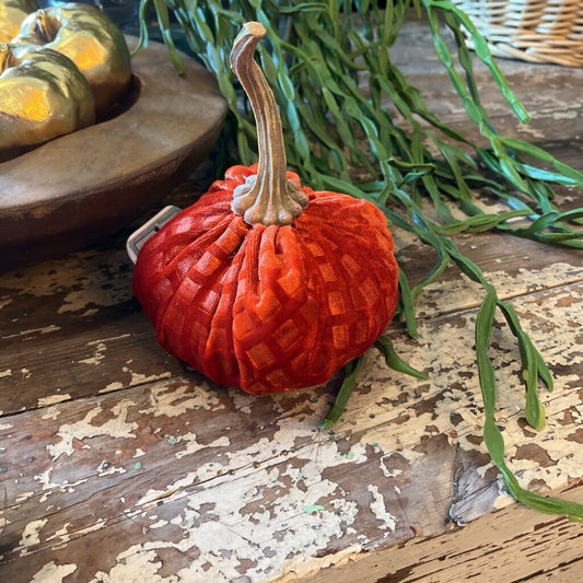 TEXTURED VELVET PUMPKIN