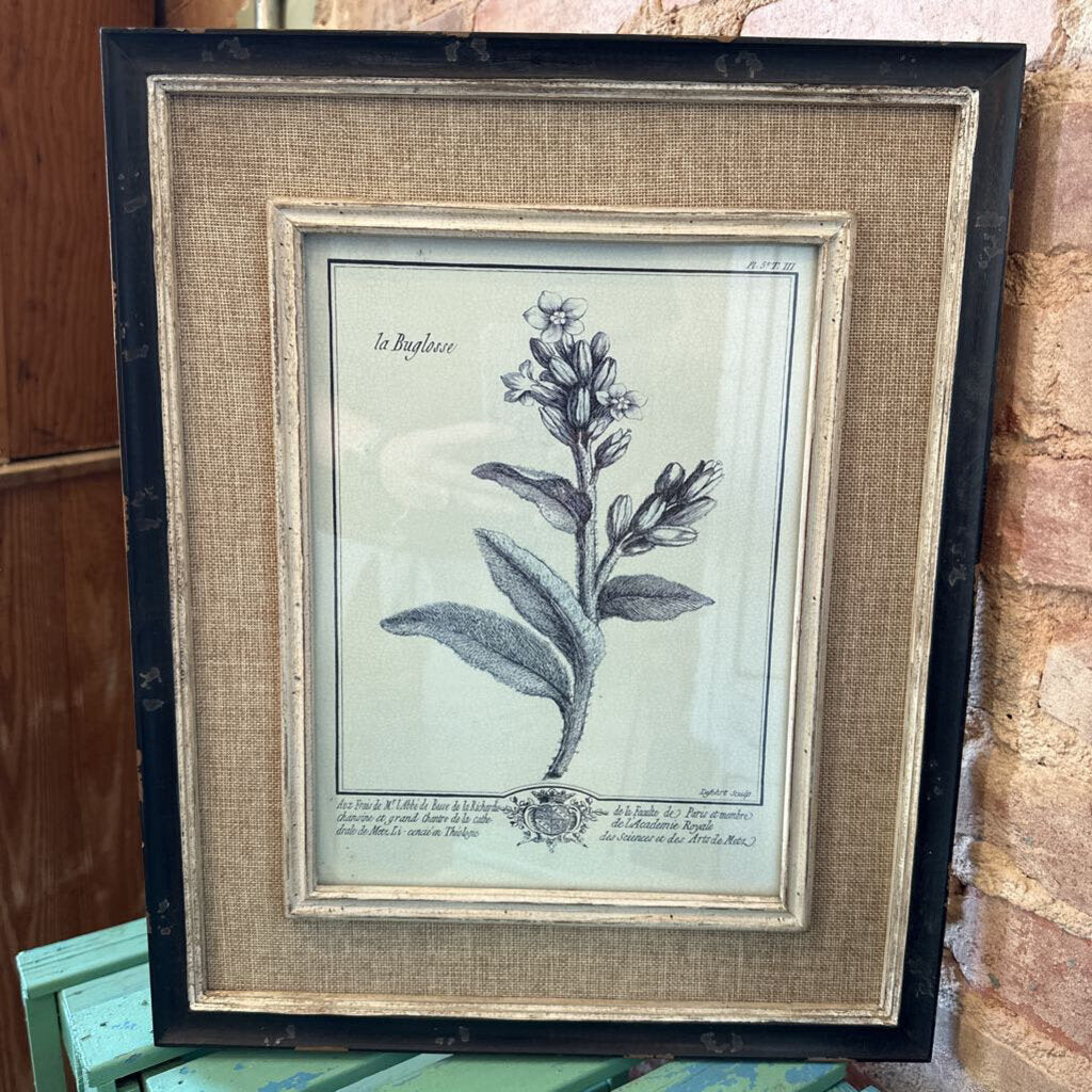 BOTANICAL WITH DISTRESSED FRAME