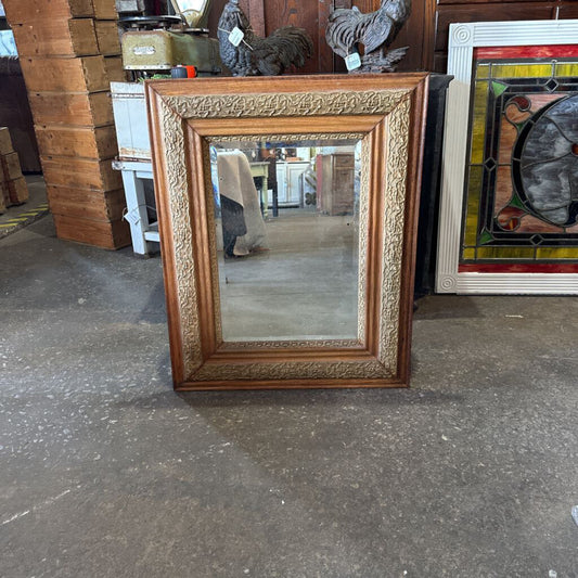 OAK MIRROR FROM EARLY 1800'S