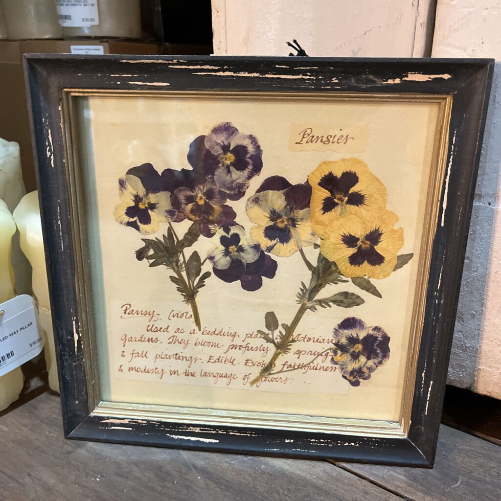 FRAMED WALL DECOR WITH FLORAL IMAGE