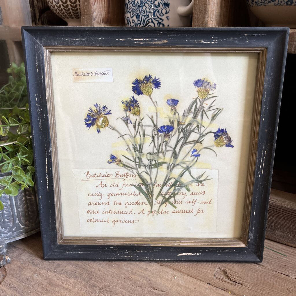 FRAMED WALL DECOR WITH FLORAL IMAGE