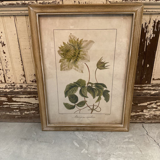 WOOD FRAMED WALL DECOR WITH FLORAL