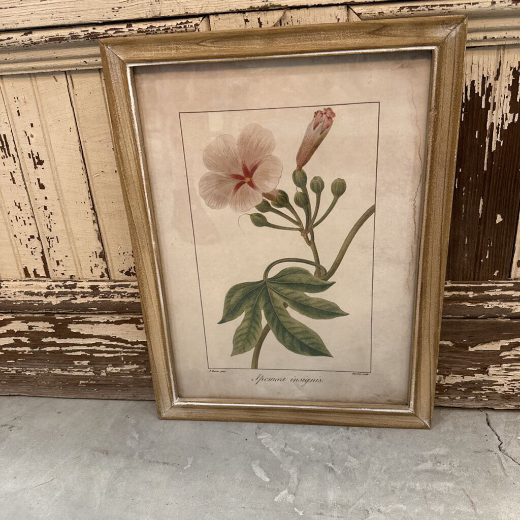 WOOD FRAMED WALL DECOR WITH FLORAL