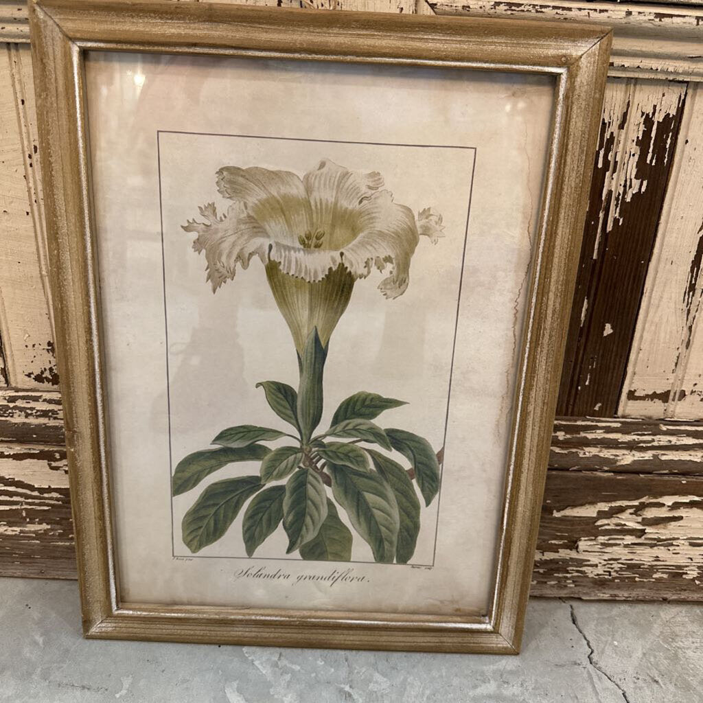 WOOD FRAMED WALL DECOR WITH FLORAL