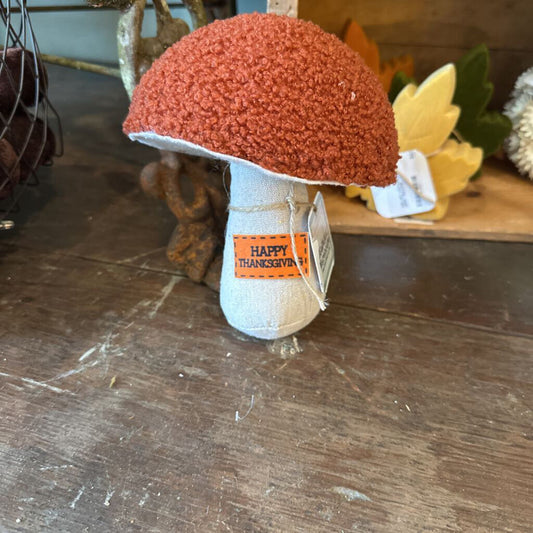 HAPPY THANKSGIVING YARN TOP MUSHROOM