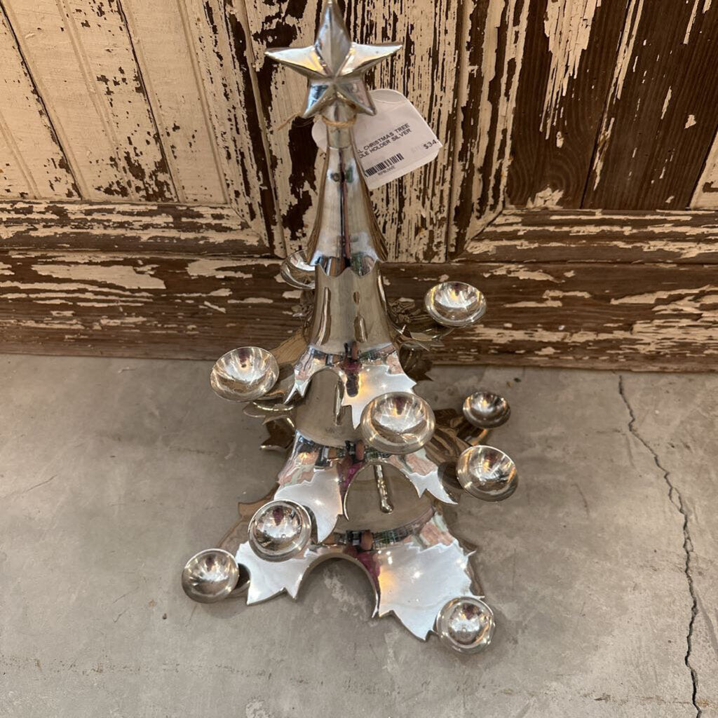 METAL CHRISTMAS TREE CANDLE HOLDER