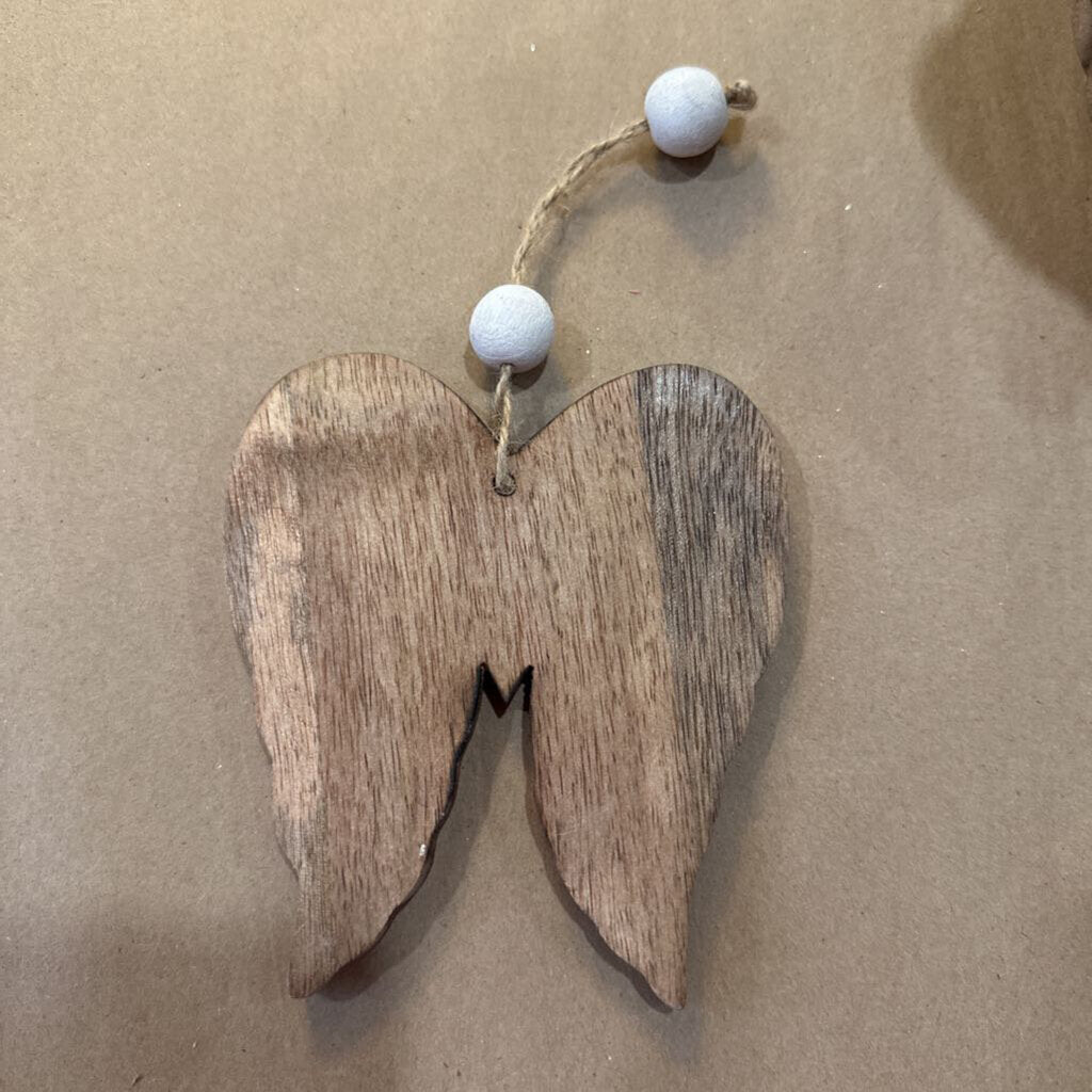 WOOD ANGEL WINGS ORNAMENT