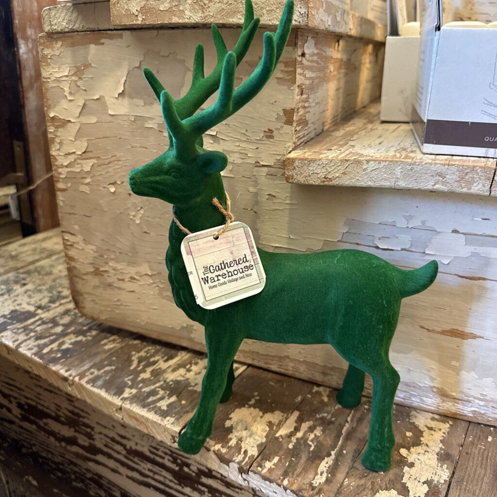 CERAMIC AND VELVET REINDEER