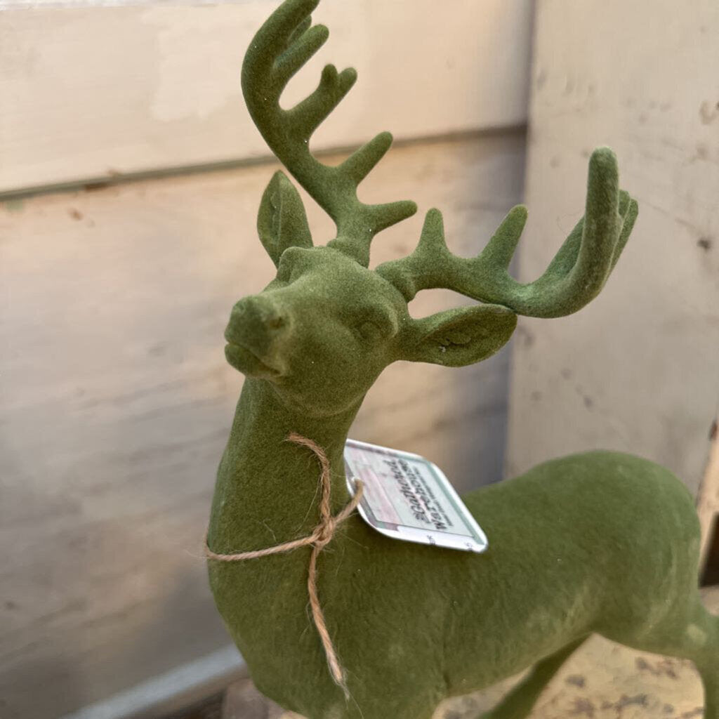 VELVET AND CERAMIC REINDEER