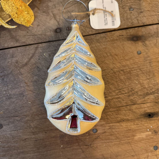 GLASS ORNAMENT WITH TREE