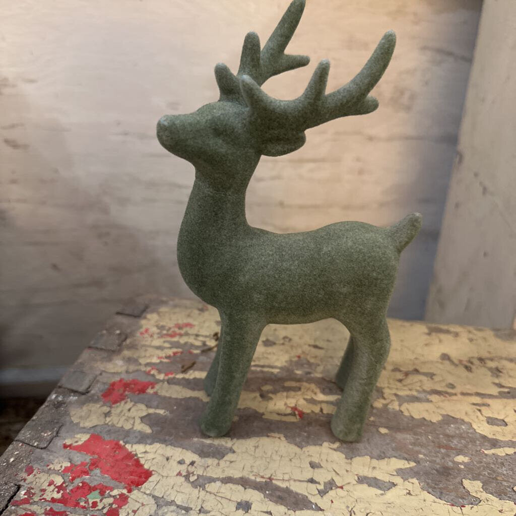 VELVET AND CERAMIC DEER