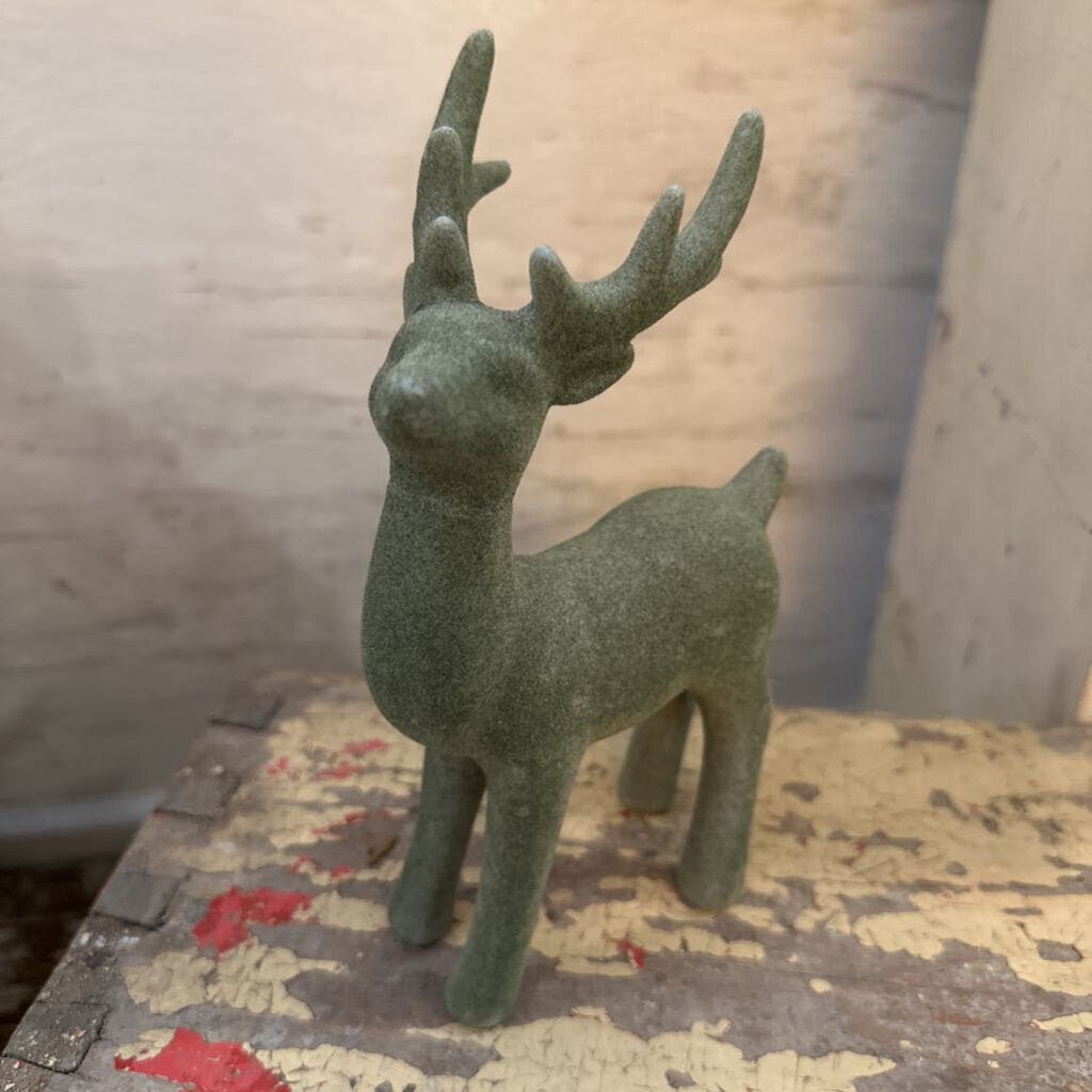 VELVET AND CERAMIC DEER