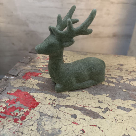 VELVET AND CERAMIC DEER