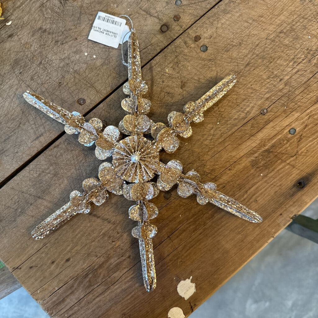 GLITTER SNOWFLAKE ORNAMENT