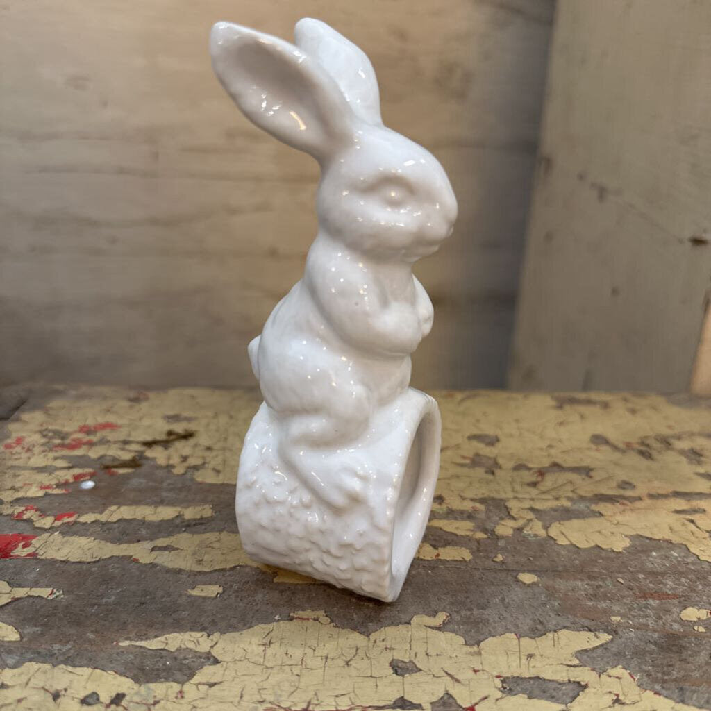 CERAMIC BUNNY NAPKIN HOLDER