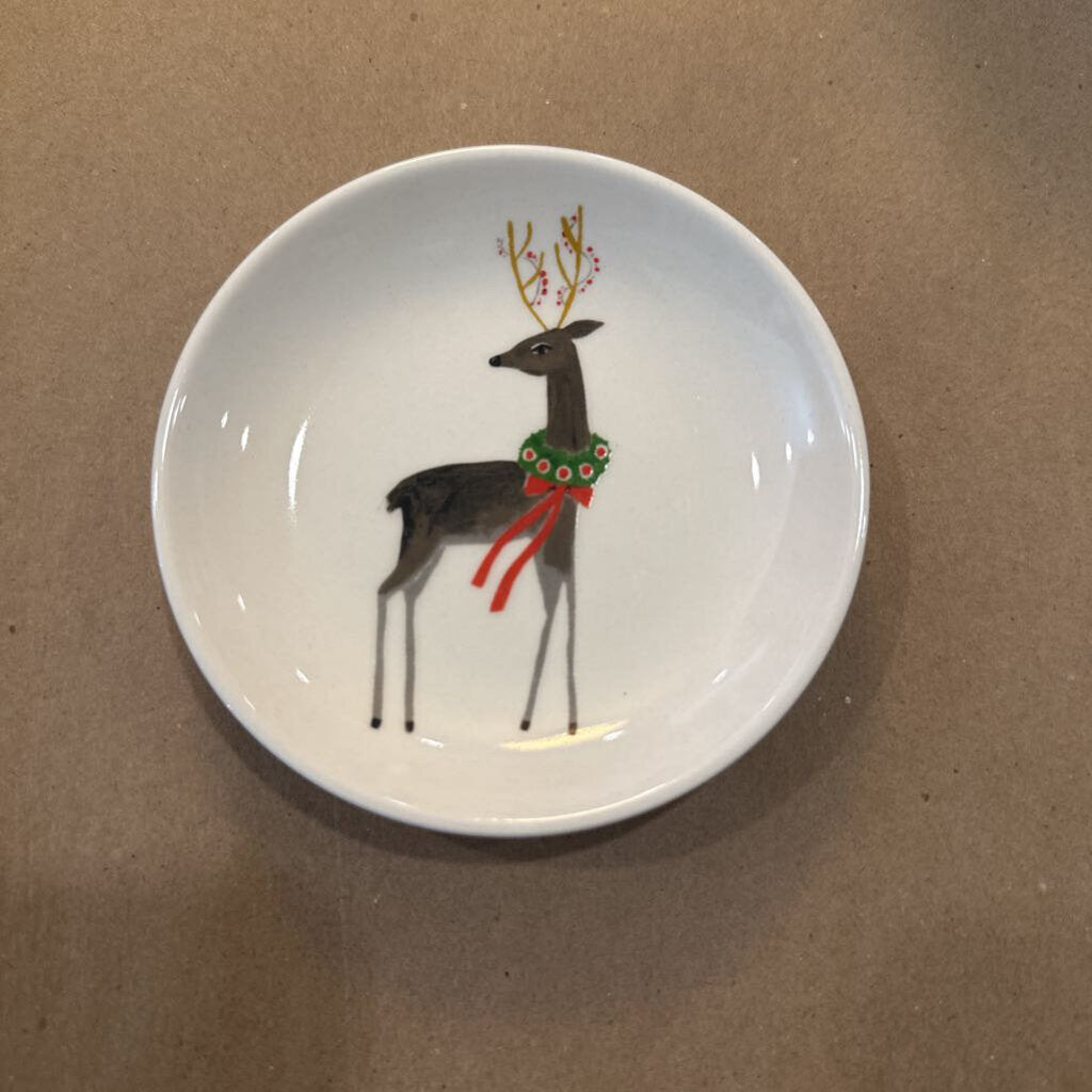 ROUND STONEWARE PLATE WITH HOLIDAY IMAGE