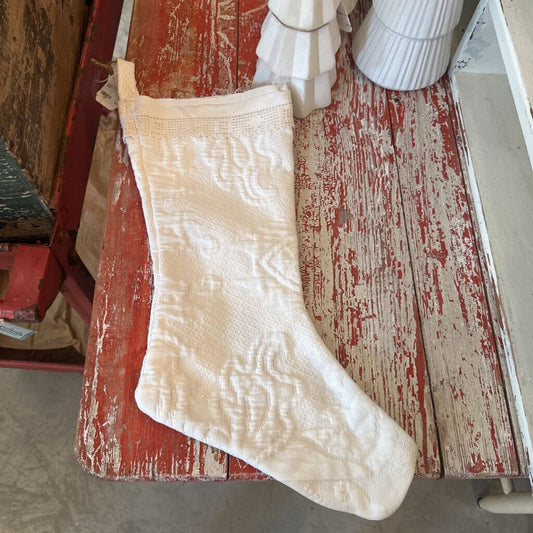 STOCKING WITH LACE TRIM