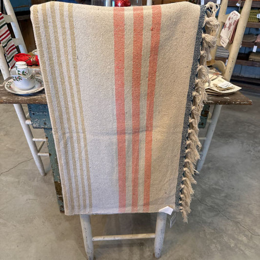 WOVEN RECYCLED COTTON THROW