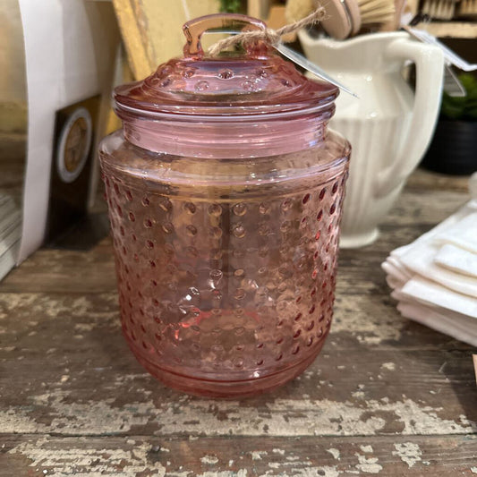 GLASS CANDLE JAR WITH LID