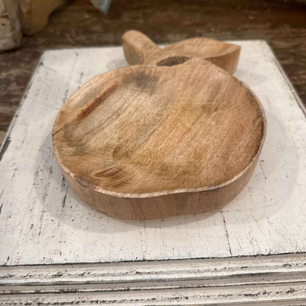 APPLE SHAPED WOODEN TRAY