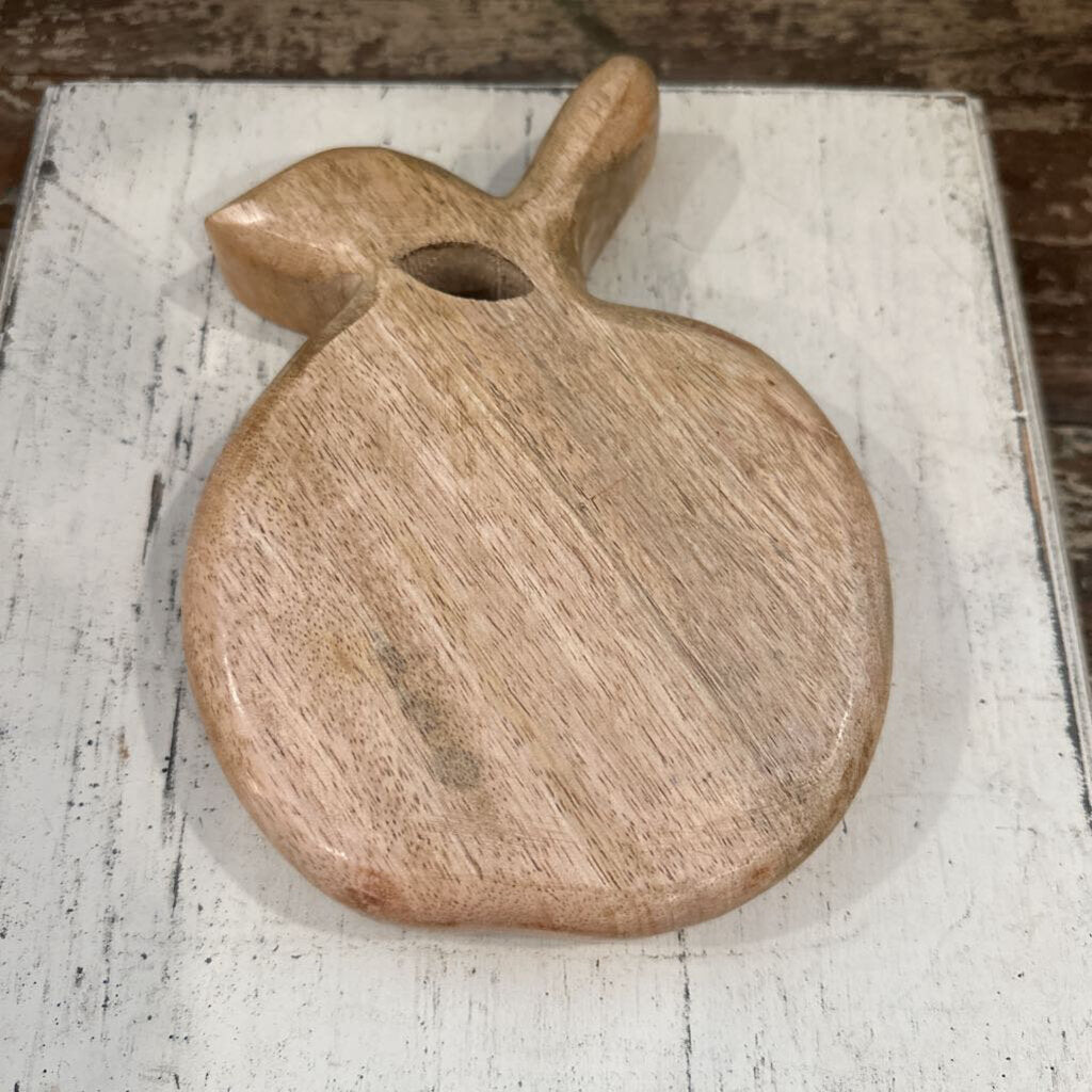 APPLE SHAPED WOODEN TRAY