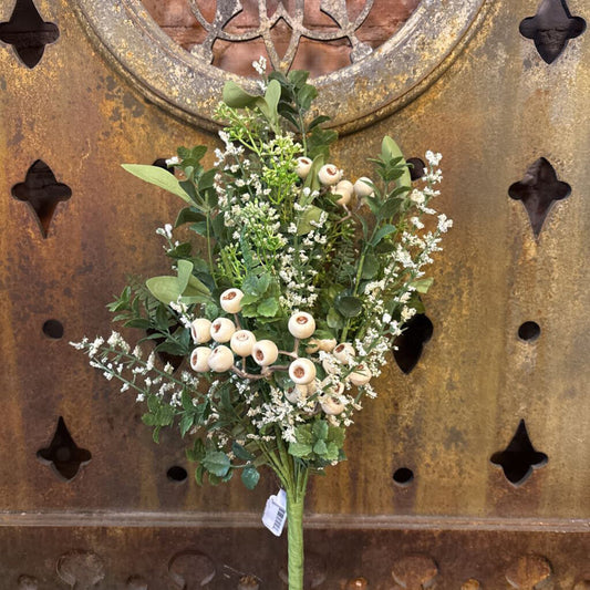 WHITE BERRIES AND GREENERY