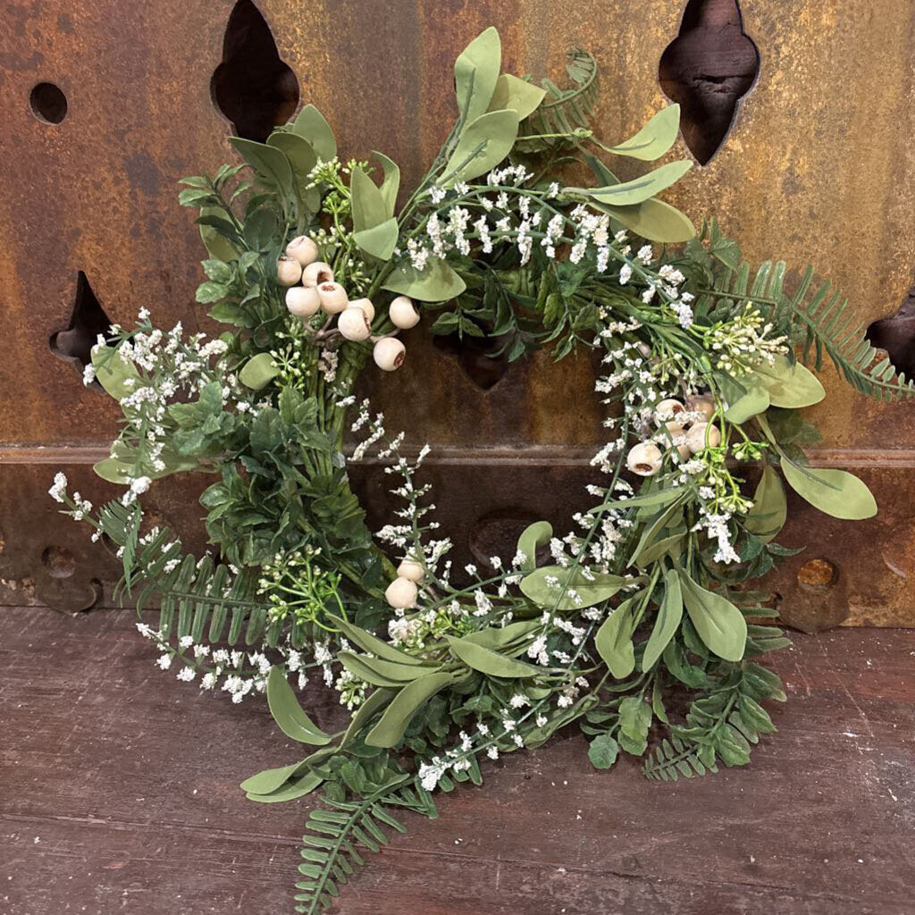 WHITE BERRIES AND GREENERY