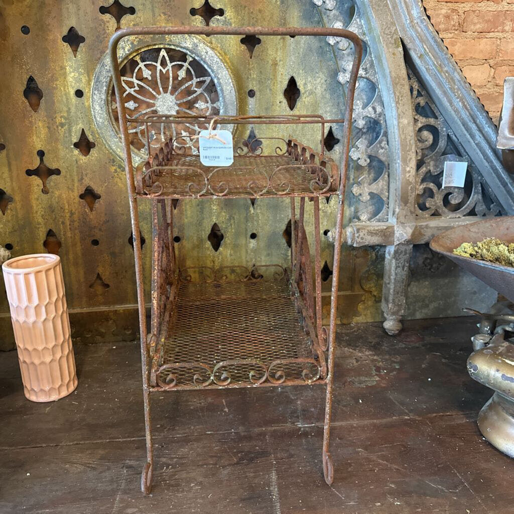 WROUGHT IRON GARDEN CART