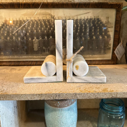 MARBLE BOOKENDS
