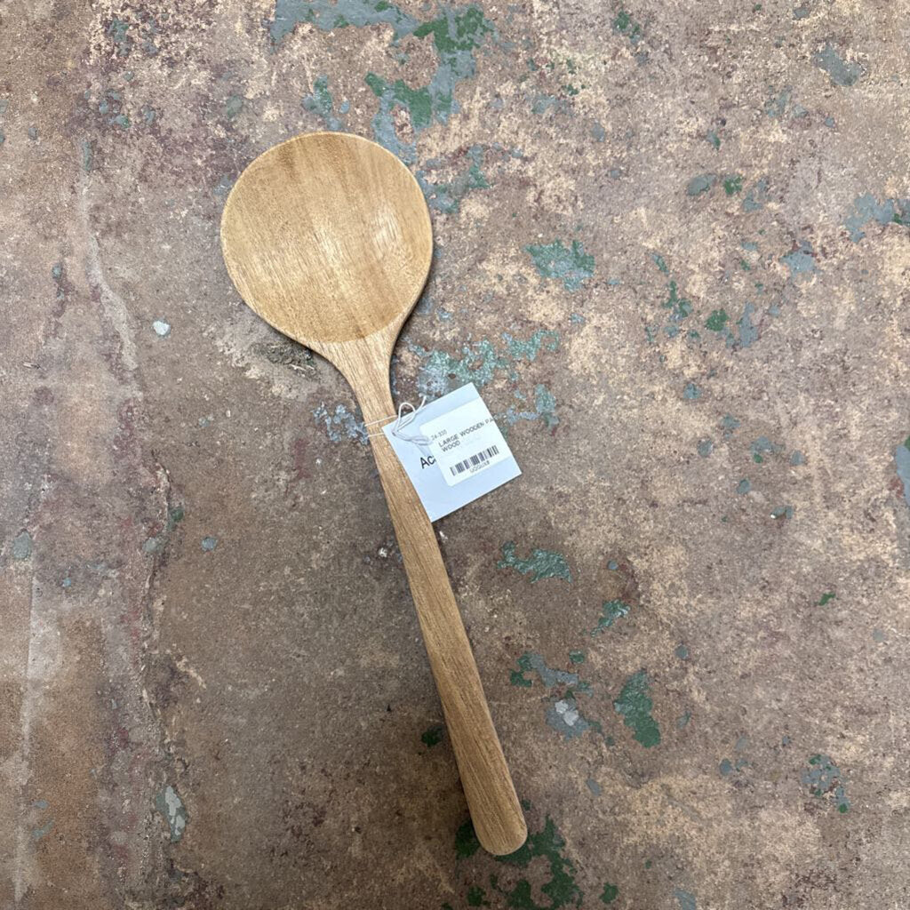 LARGE WOODEN PADDLE SPOON
